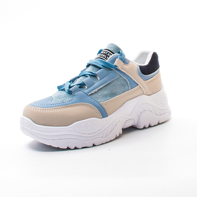 Patchwork Contrast Combination Women Chunky Sneaker