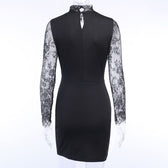 Janele Lace Long Sleeve Ruched Mini Dress 9