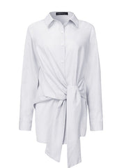 ZANZE SELF-TIE SHIRT - Plus Size