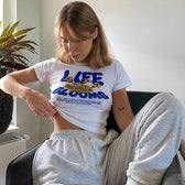 Life Blooms Stylish White Tee M Top