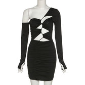 Long Sleeve Black Bodycon Party Dresses