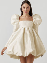 Streetwear Party Backless Y2K In - Gown Long With Elegant Folded Mini Puffy Dresses Ball Women For