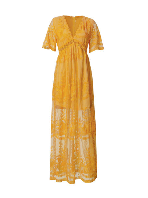 Molly Aesthetic Long Dress Flowing and Breathable Statement Occasion Edit