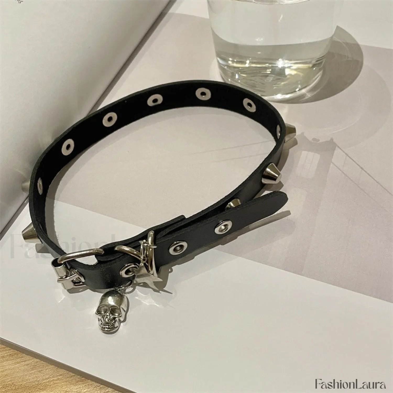 Punk Gothic Skull Pendant Y2K Choker Necklace