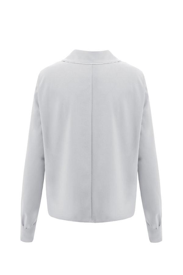 Pure Color V Neck Loose Blouse