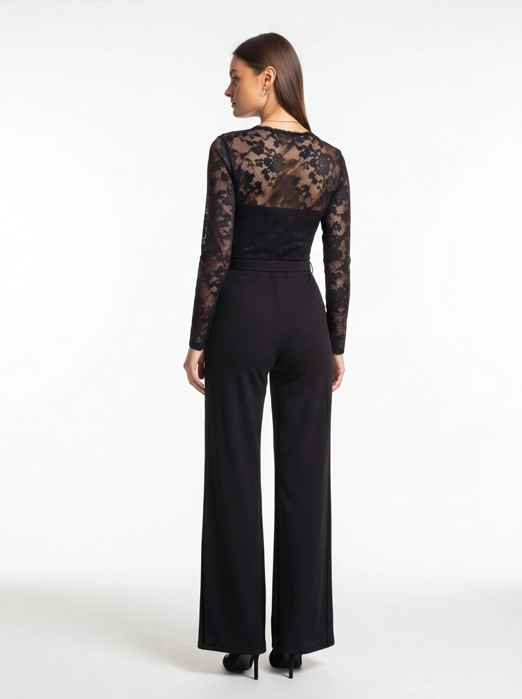 Elegant Professional Women's Jumpsuit with Pockets & Adjustable Straps