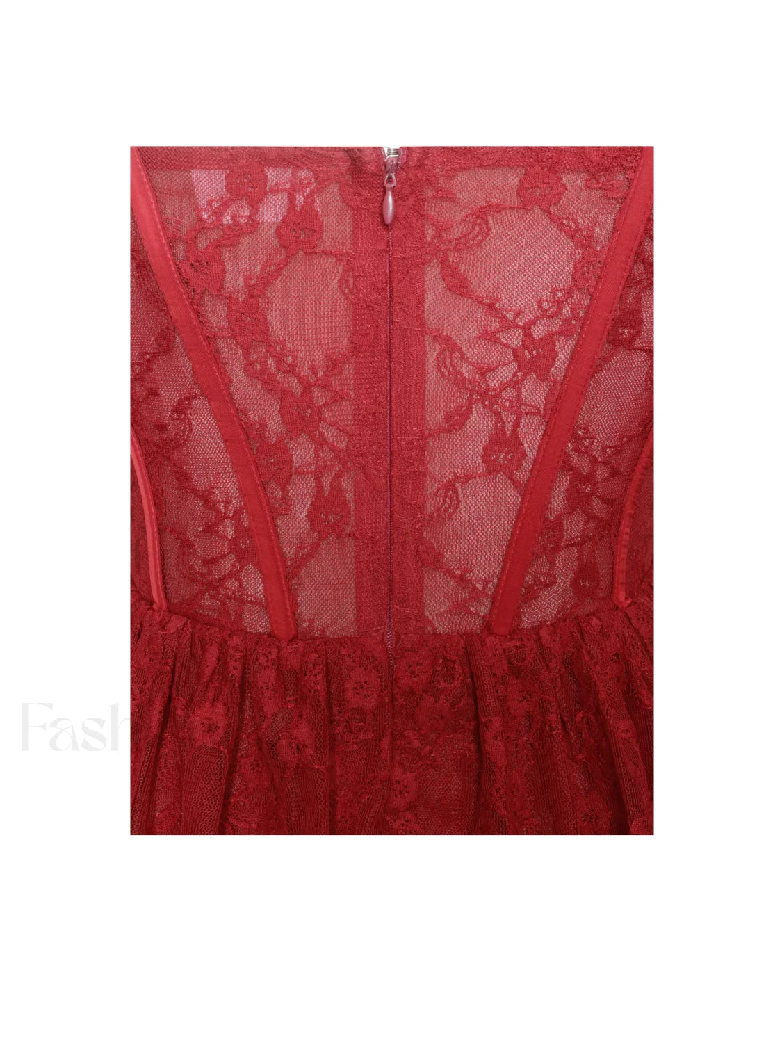 Quennell Burgundy Lace Charming Corset Maxi Dress