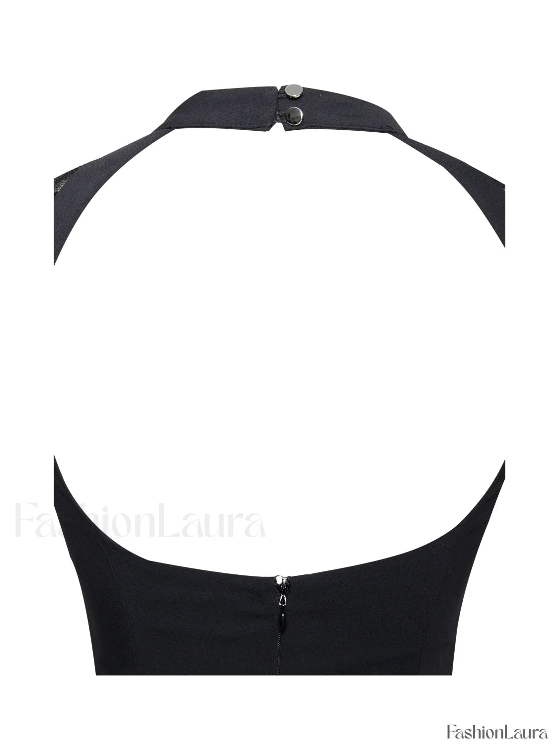 Quinella Black Lace Charming Crepe Backless Mini Dress