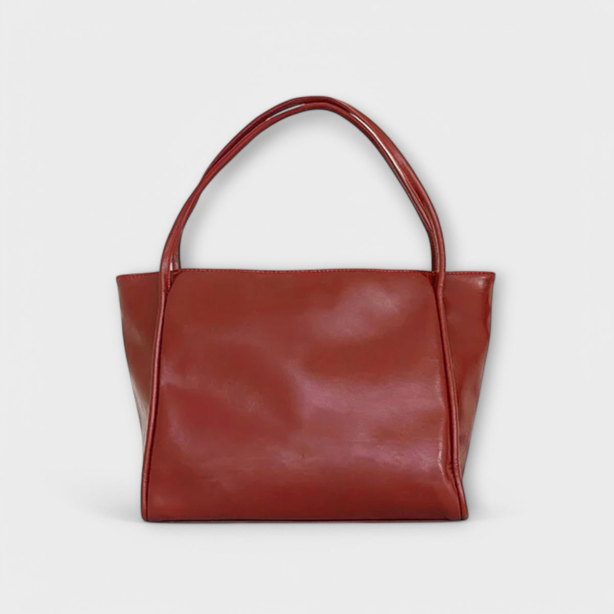 Slouchy Faux Leather Shoulder Tote Bag