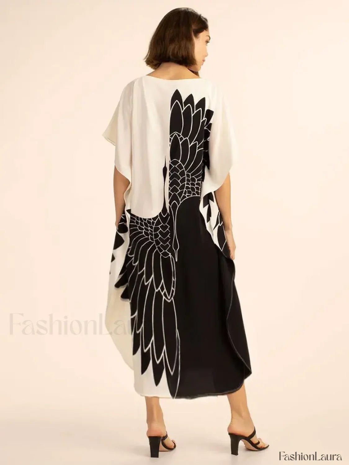 Rainbow Batwing Boho Maxi Cover Up