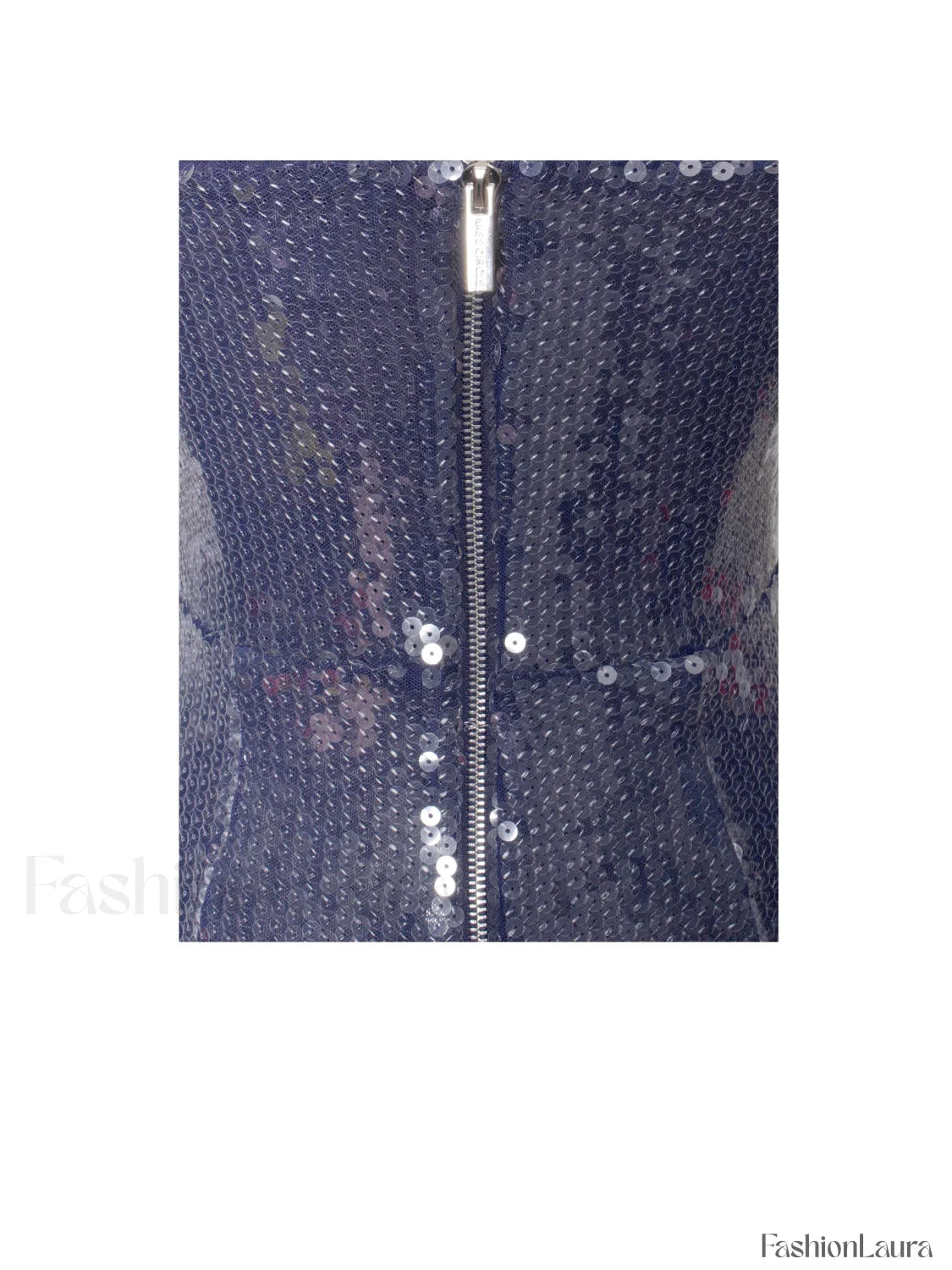 Ramona Navy Sequin Strapless Graceful High Slit Maxi Dress