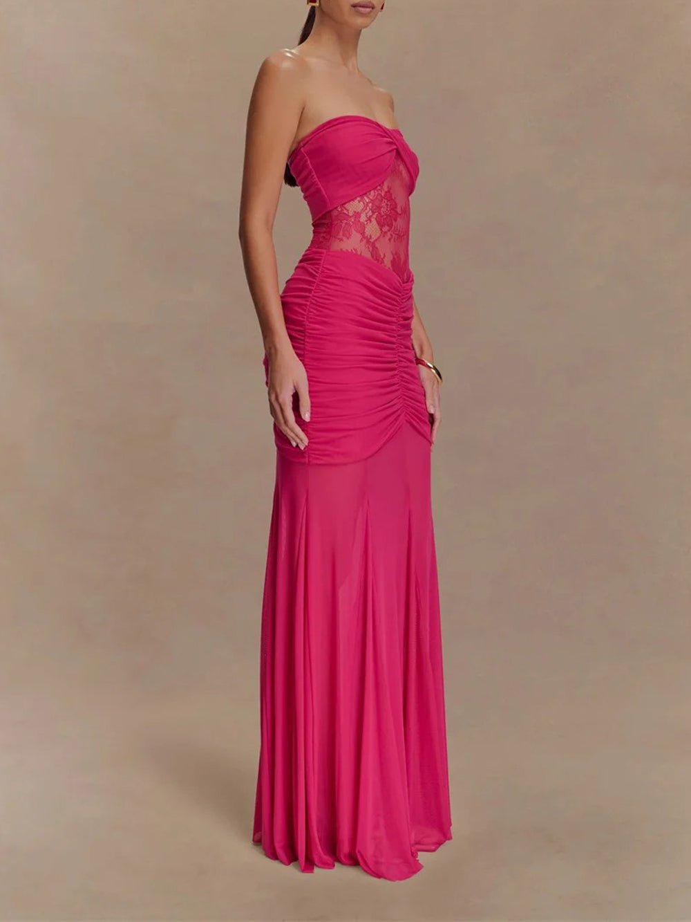 Rebecca Backless Off Shoulder Maxi Dress