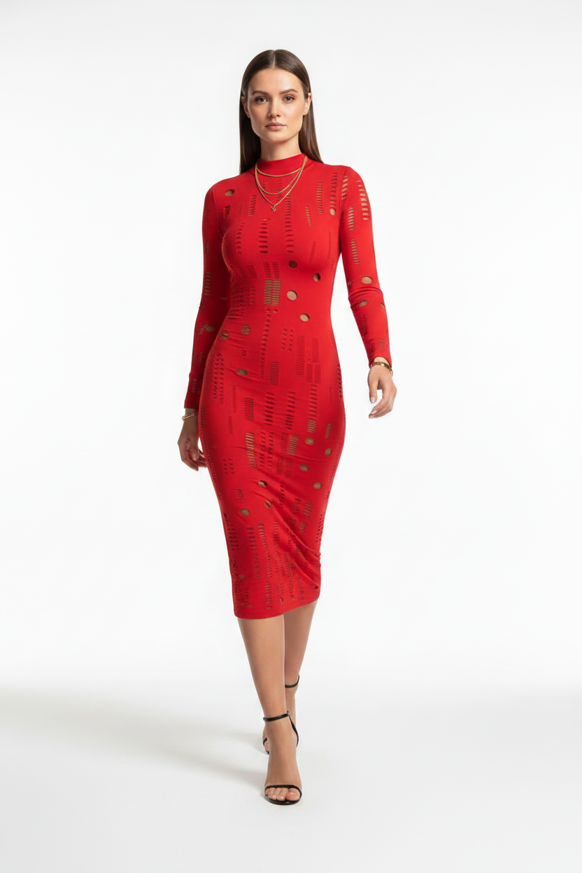 Stylish Bodycon Cocktail Dress with Sleeveless Design and Stretch Fit