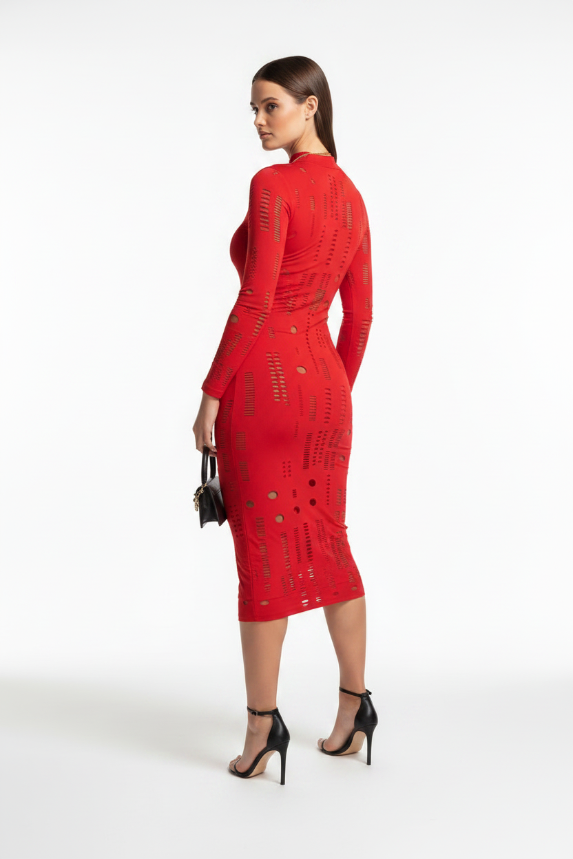 Stylish Bodycon Cocktail Dress with Sleeveless Design and Stretch Fit