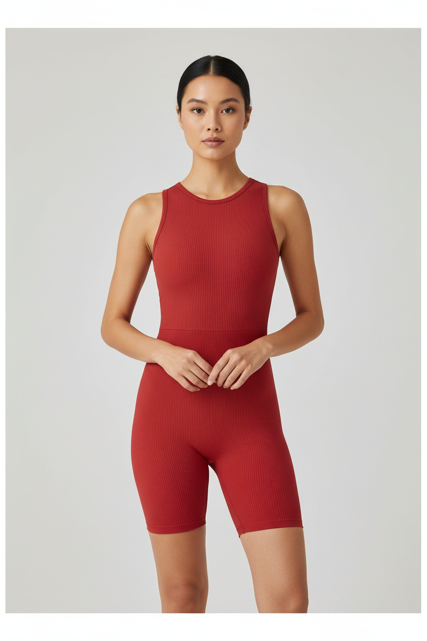 Elegant Comfortable Yoga Romper with Stretch Fabric and Adjustable Str - Jamota