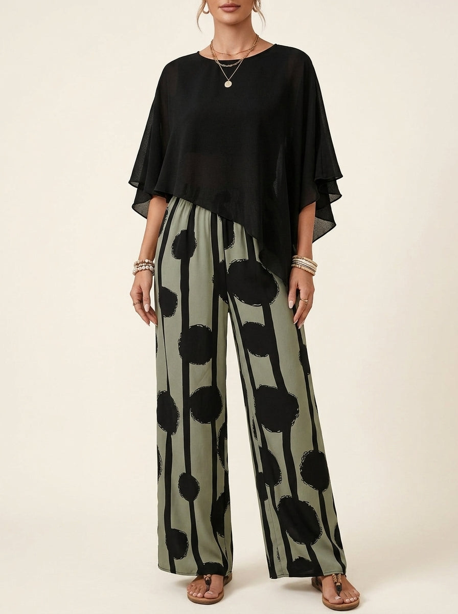 Kalliope - Comfortable Elastic Waist Two-Piece Set