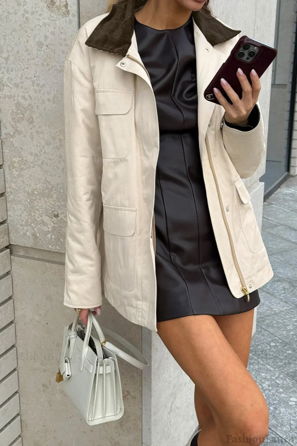 Relaxed Fit Cotton Colorblock Jacket