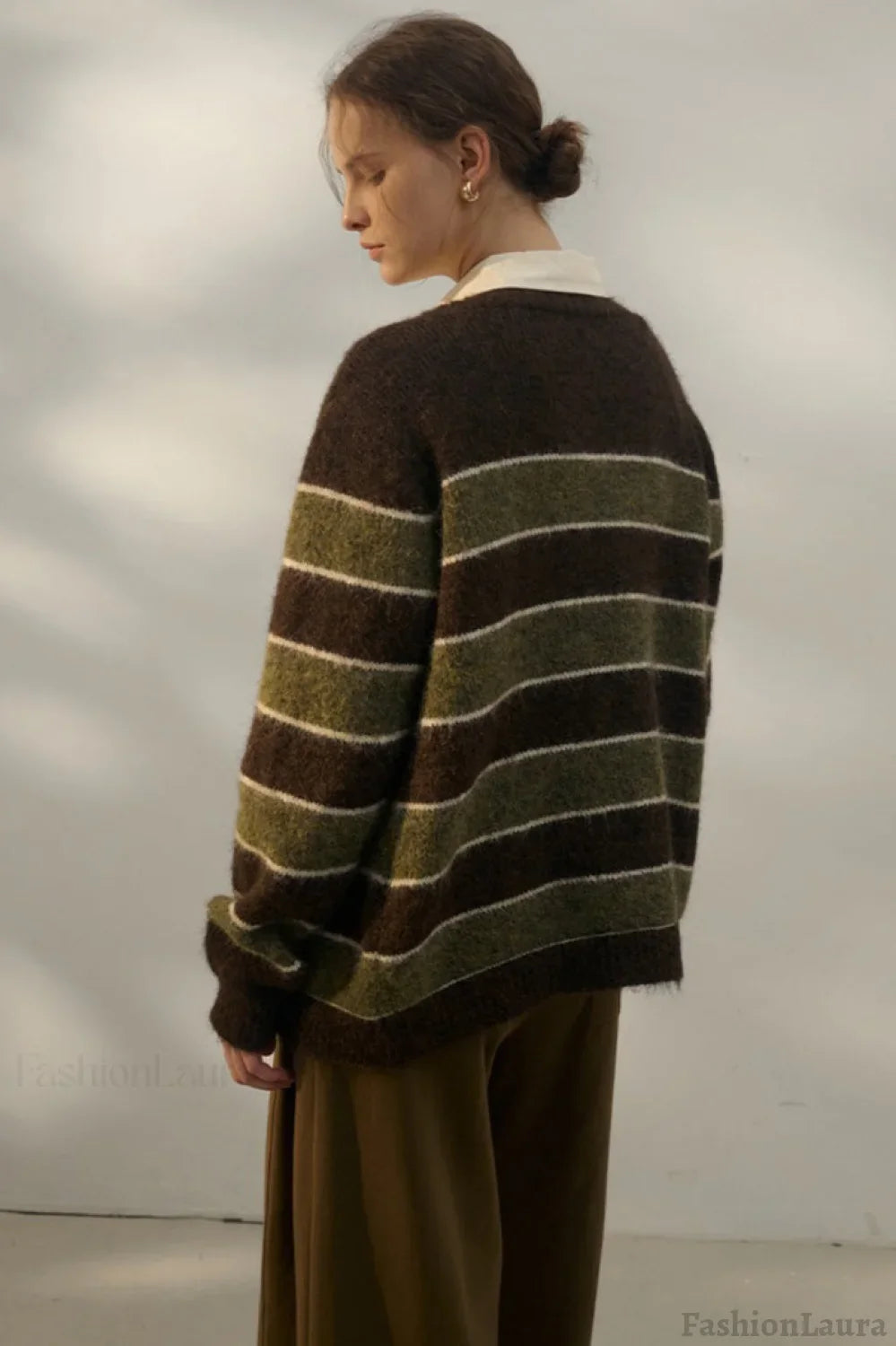 Relaxed Stripe Knit Cardigan