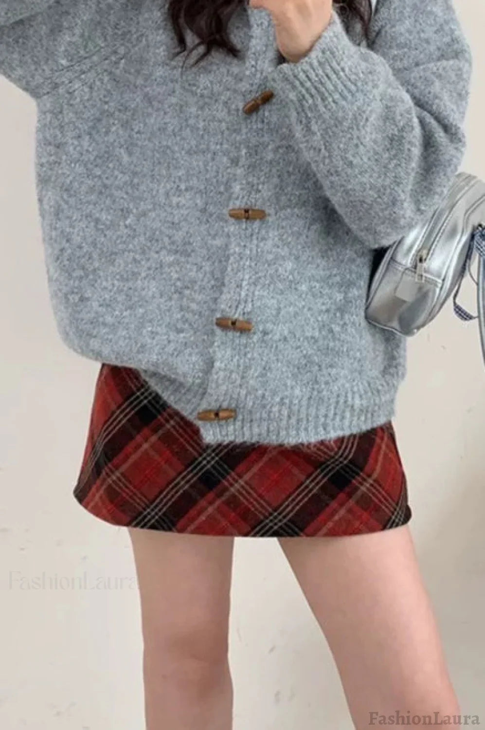 Relaxed Toggle Cardigan Grey / One Size