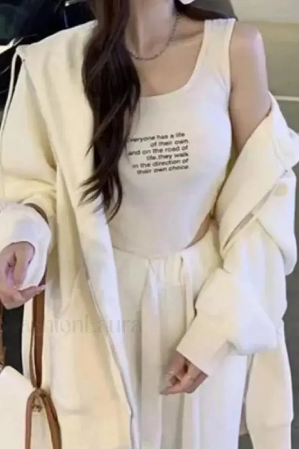 Retro Solid Color Zip Up Hoodie White / M