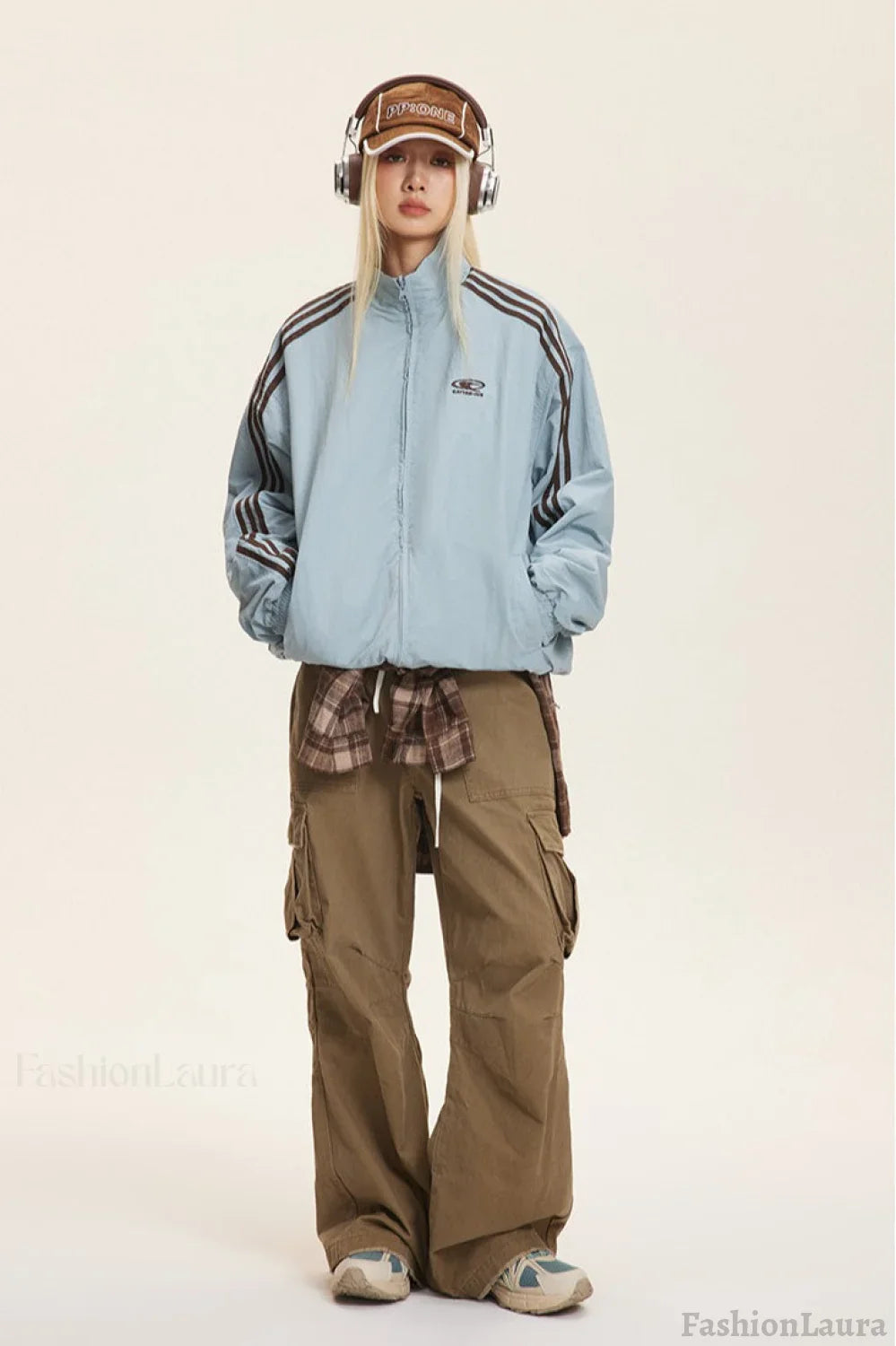 Reversible Stand Collar Colorblock Jacket