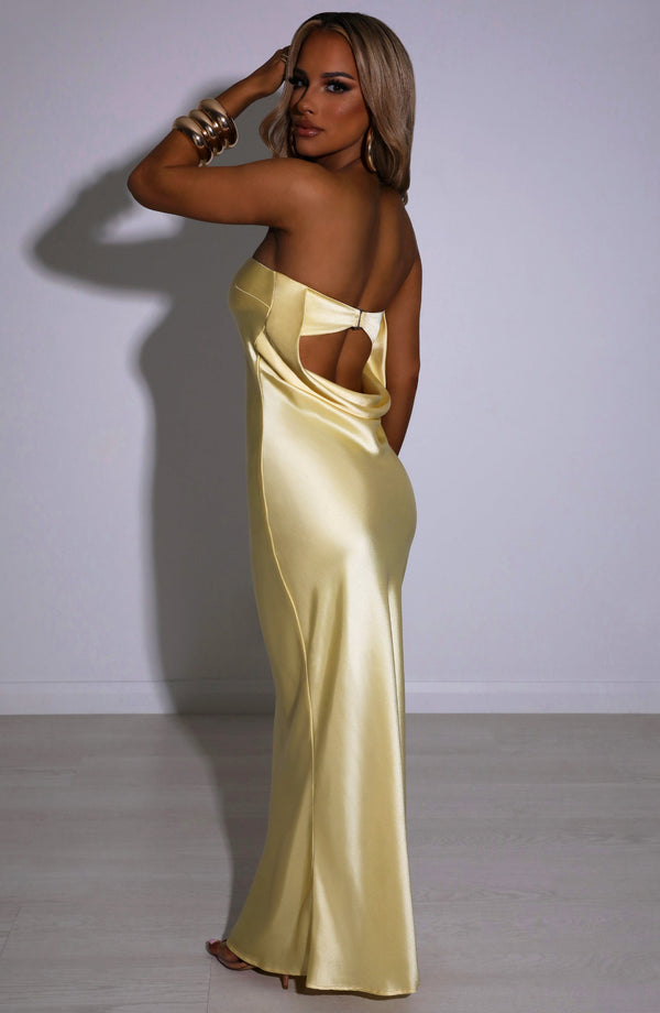 Satin Strapless Straight Neck Bias Cut Bodycon Maxi Dress 11