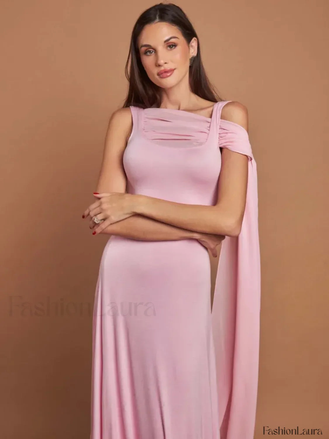 Ribbon Scarf Patchwork Maxi Dress