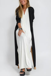 Sleeveless Maxi Dress and Duster Cardigan Two Piece Set 13