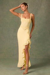 Corset Sequin Ruffle High Low Two Piece Set 5