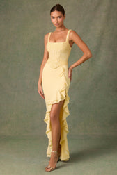 Corset Sequin Ruffle High Low Two Piece Set 8