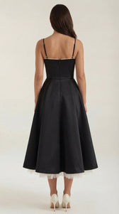 Sweetheart Corset Fit and Flare Midi Dress 19