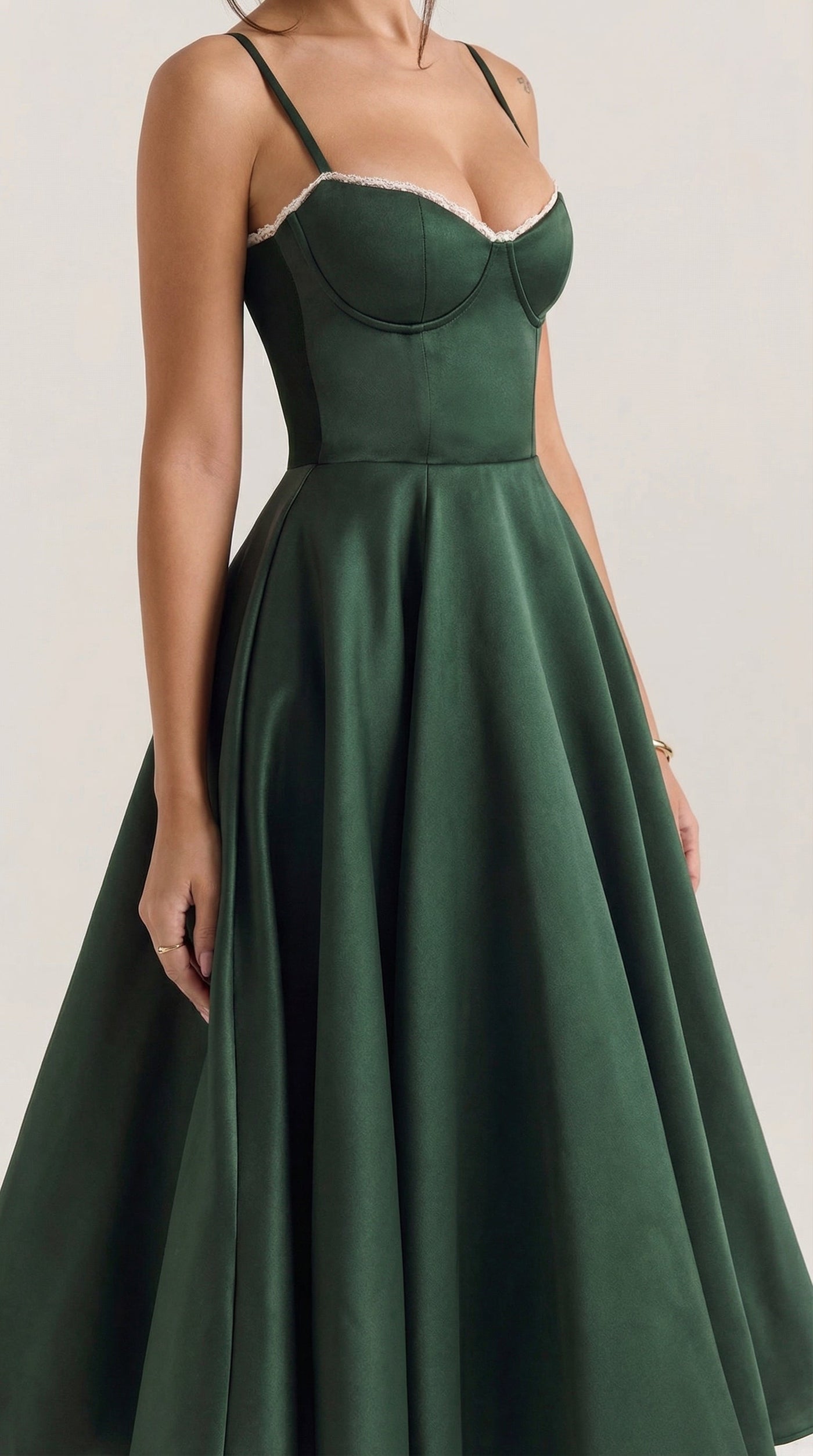 Sweetheart Corset Fit and Flare Midi Dress 8