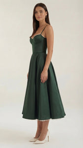 Sweetheart Corset Fit and Flare Midi Dress 7