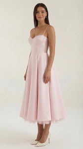 Sweetheart Corset Fit and Flare Midi Dress 27