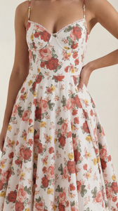 Sweetheart Corset Fit and Flare Midi Dress 33