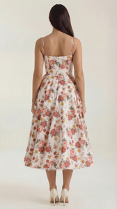 Sweetheart Corset Fit and Flare Midi Dress 34