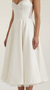 Sweetheart Corset Fit and Flare Midi Dress 3