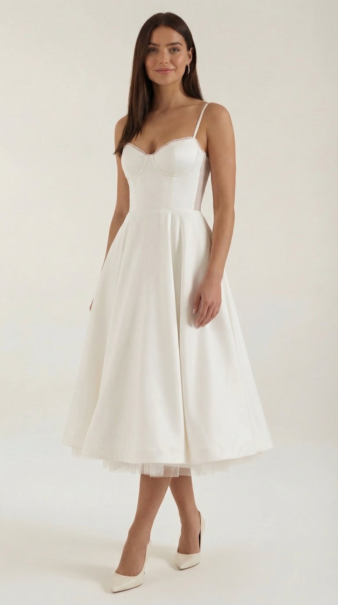 Sweetheart Corset Fit and Flare Midi Dress