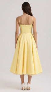 Sweetheart Corset Fit and Flare Midi Dress 24