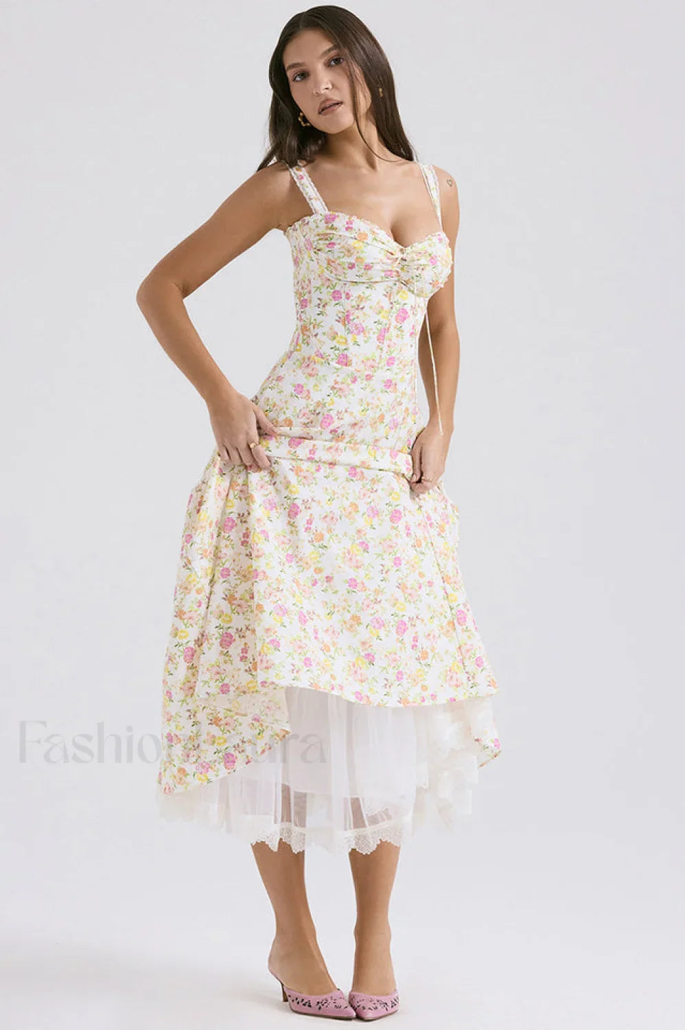 Rosalee Print Stylish Cotton Sundress