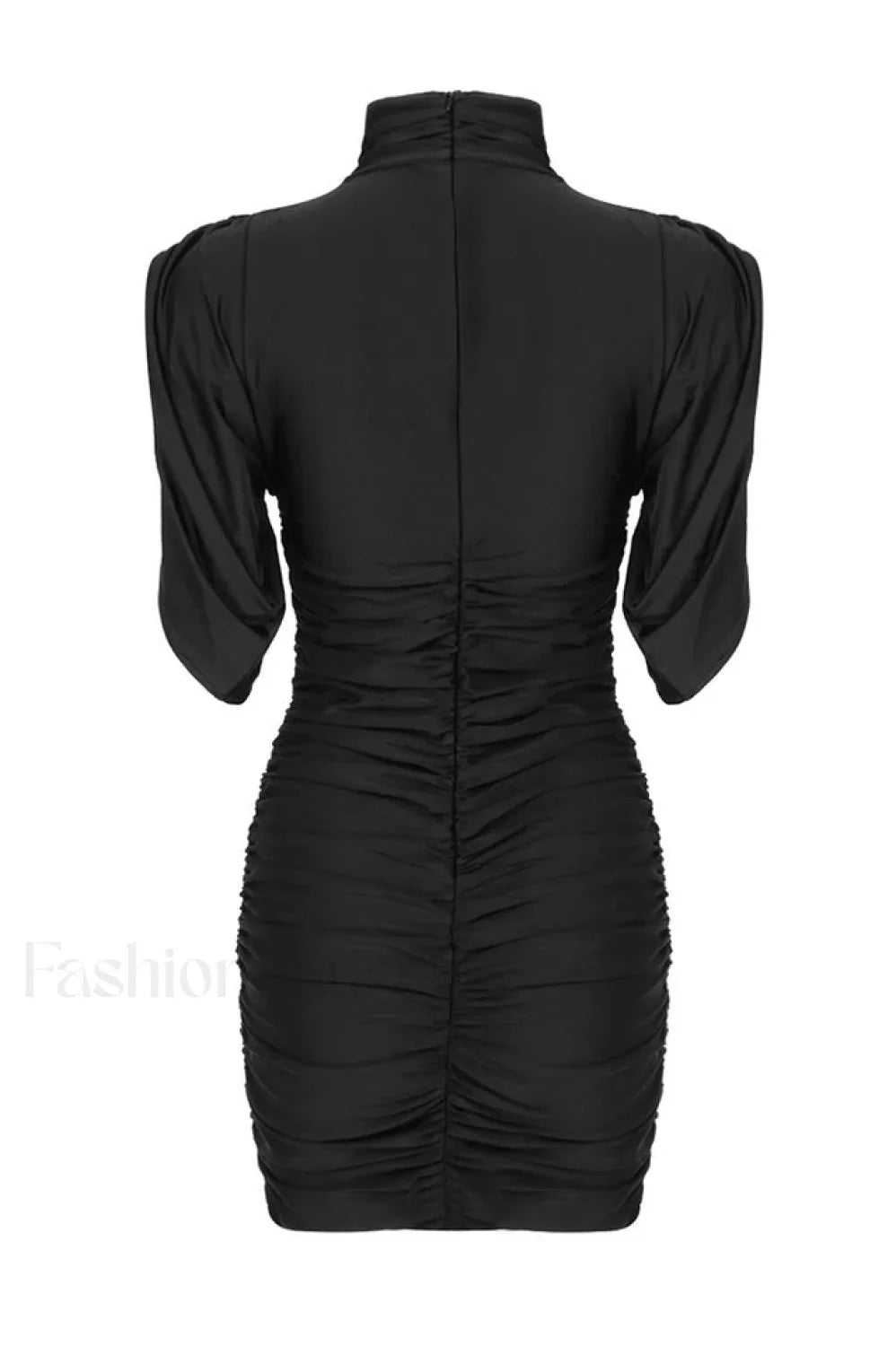 Rose-appliqu茅 Ruched Stylish Jersey Minidress