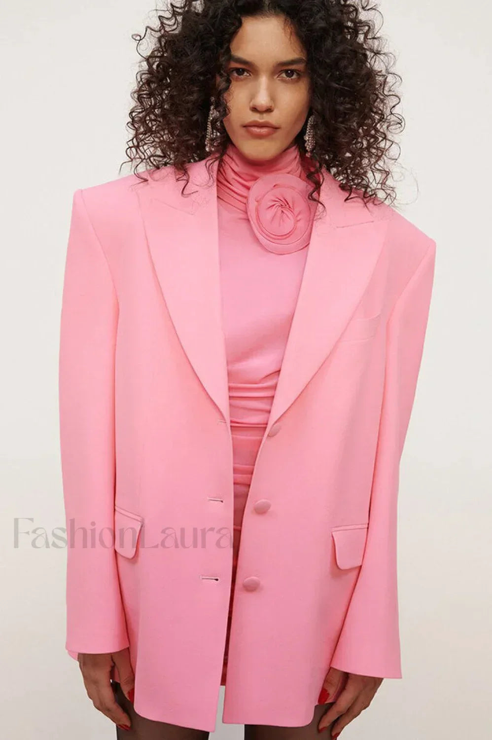 Rose-appliqu茅 Ruched Stylish Jersey Minidress