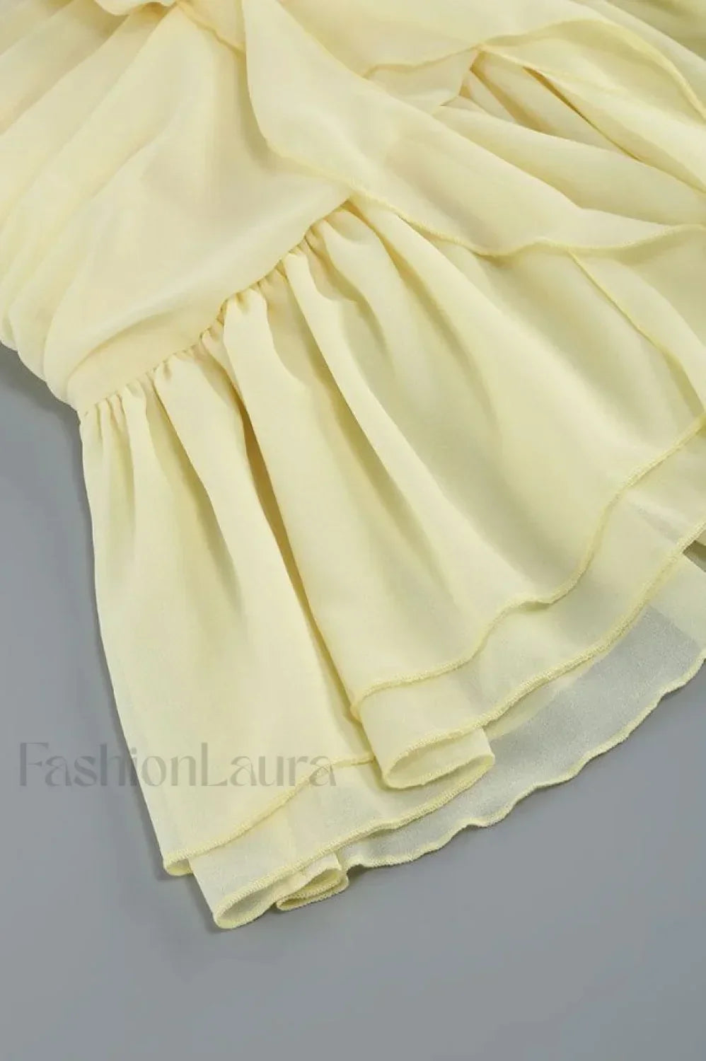 Rose Detailed Stylish Halterneck Mini Dress