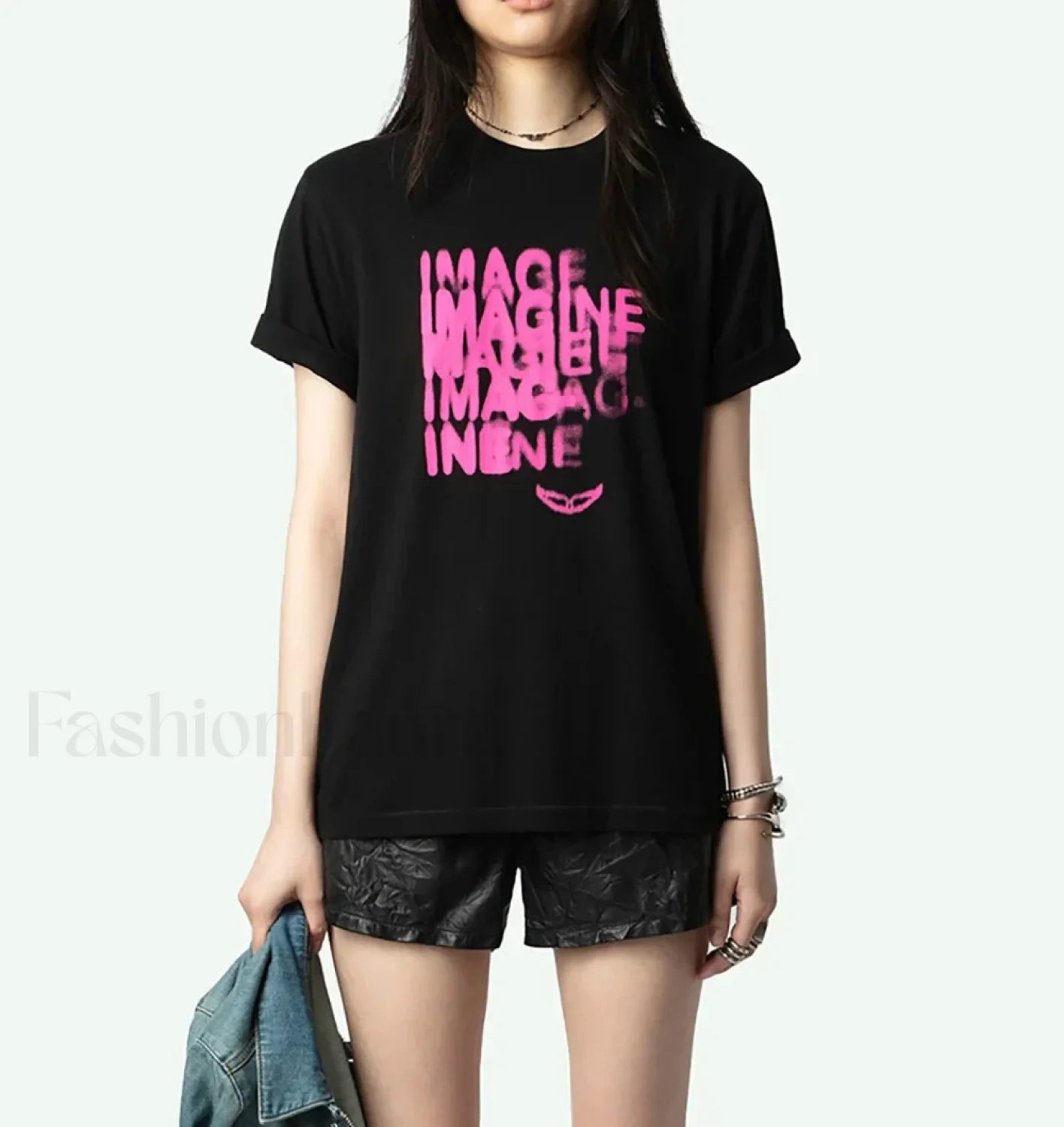 Rose Red Cotton T-Shirt