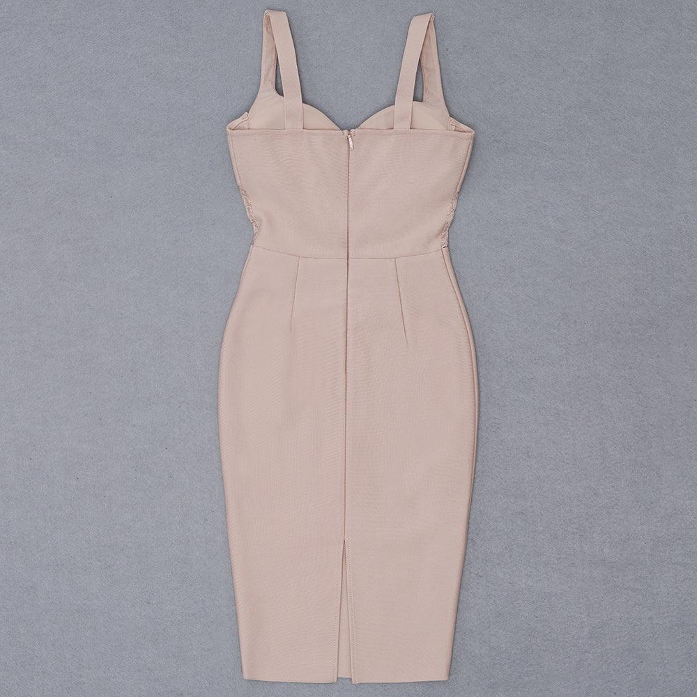 Rosy Insert Lace Sleeveless Dress