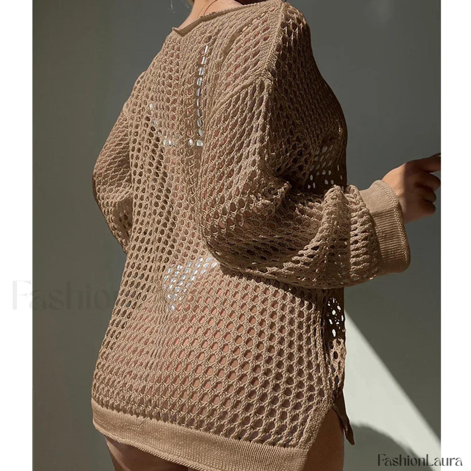 Round Neck Loose Swimsuit Cover Up