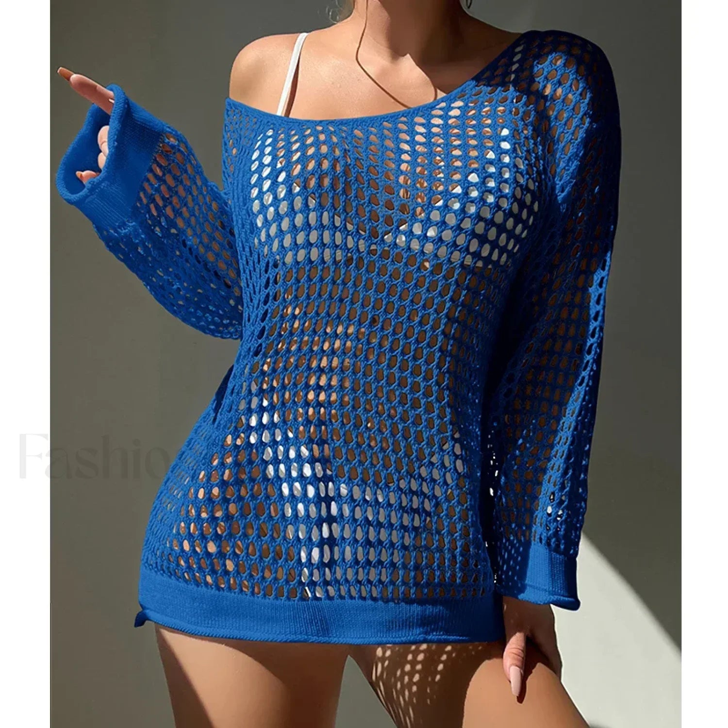 Round Neck Loose Swimsuit Cover Up