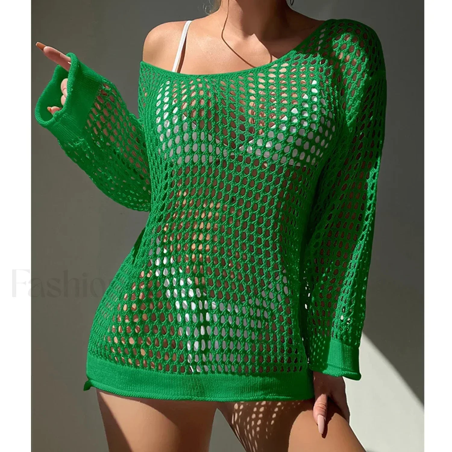 Round Neck Loose Swimsuit Cover Up