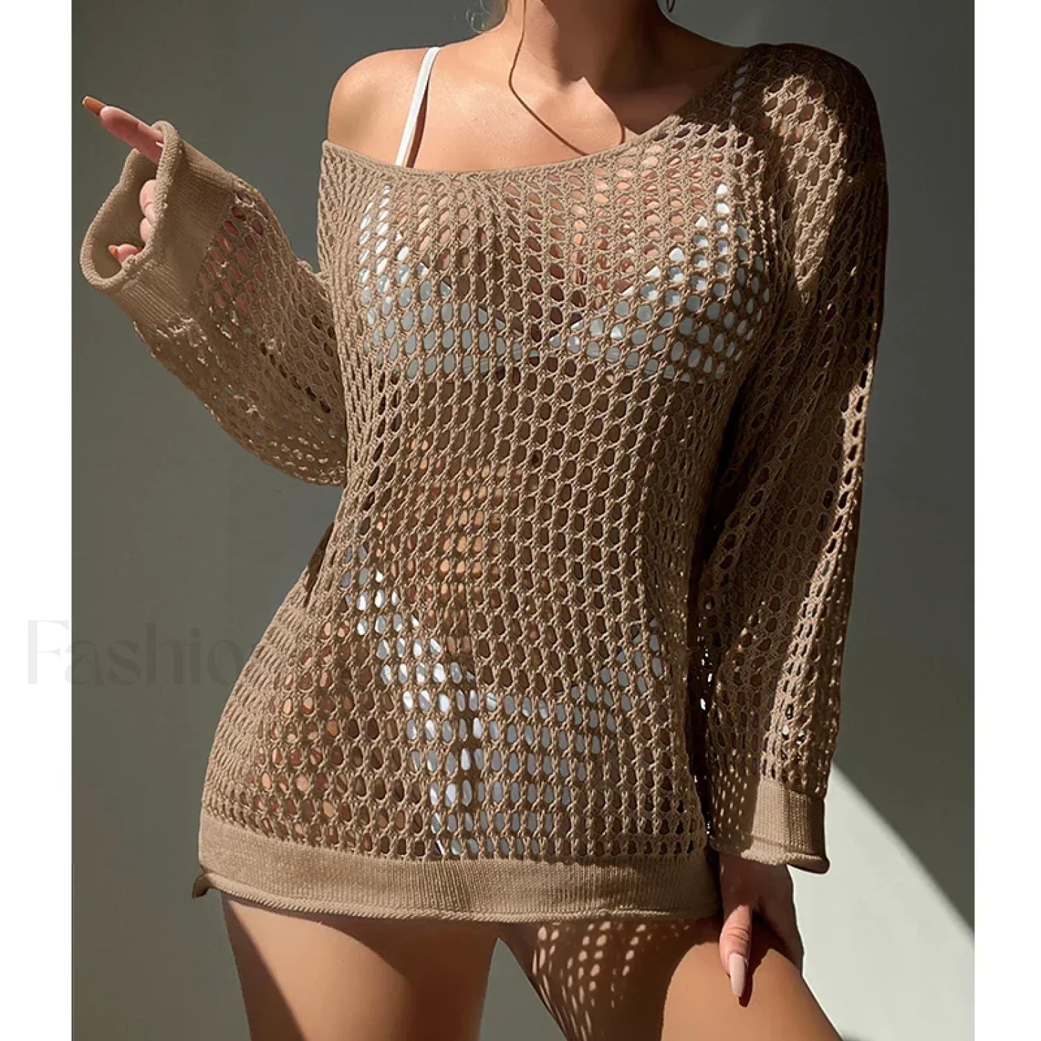 Round Neck Loose Swimsuit Cover Up