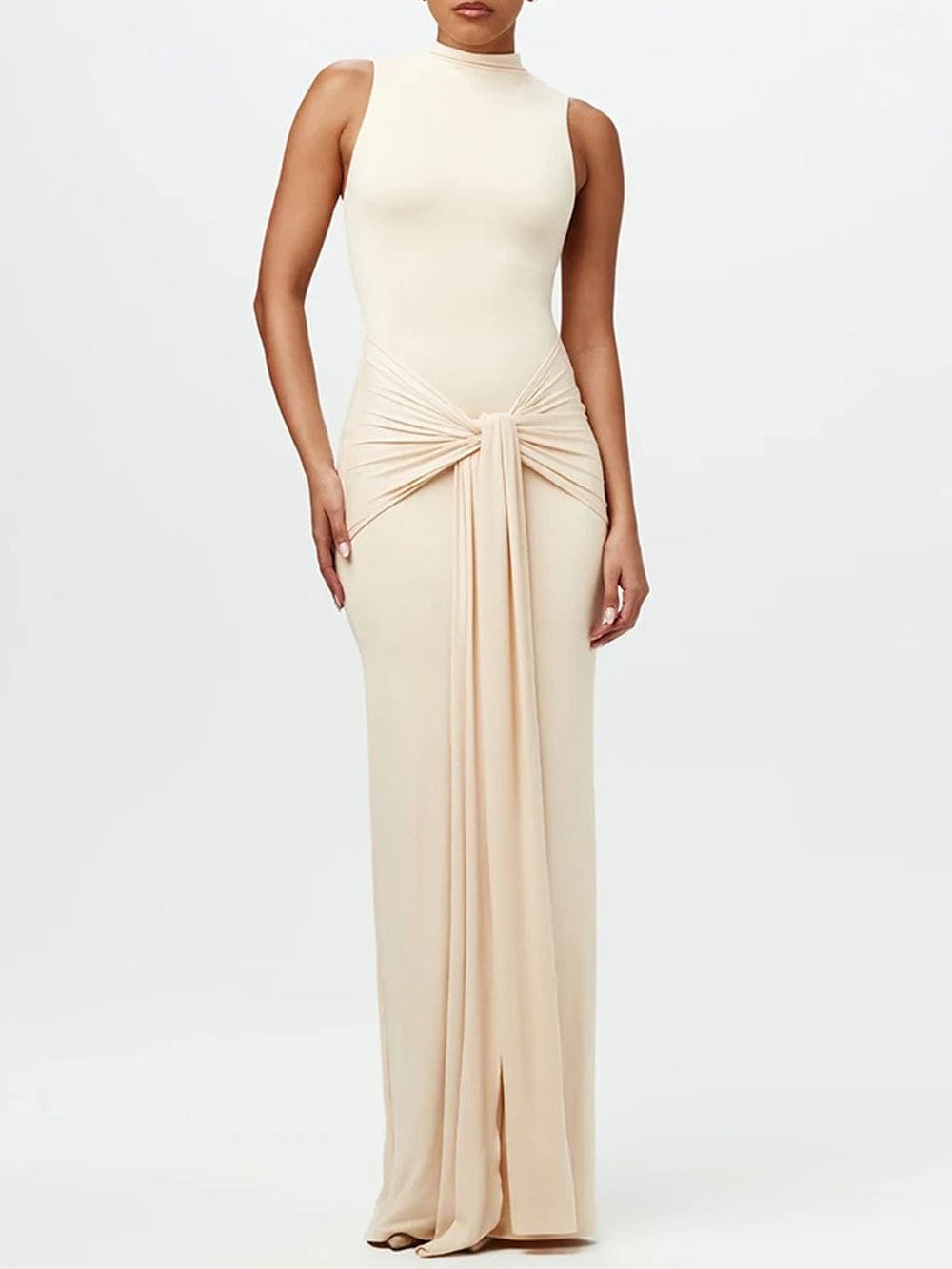 Ruched Bodycon Ruched Maxi Dress - Fashion Pov